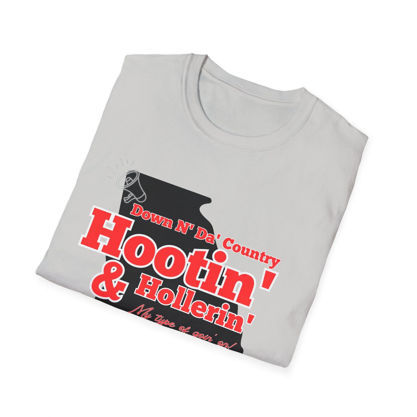 Hootin'& Hollerin' - Black - Unisex Softstyle T-Shirt, Casual Wear for Travel Lovers, Gift for Adventurers, Perfect for Road Trips, Summer Vibes
