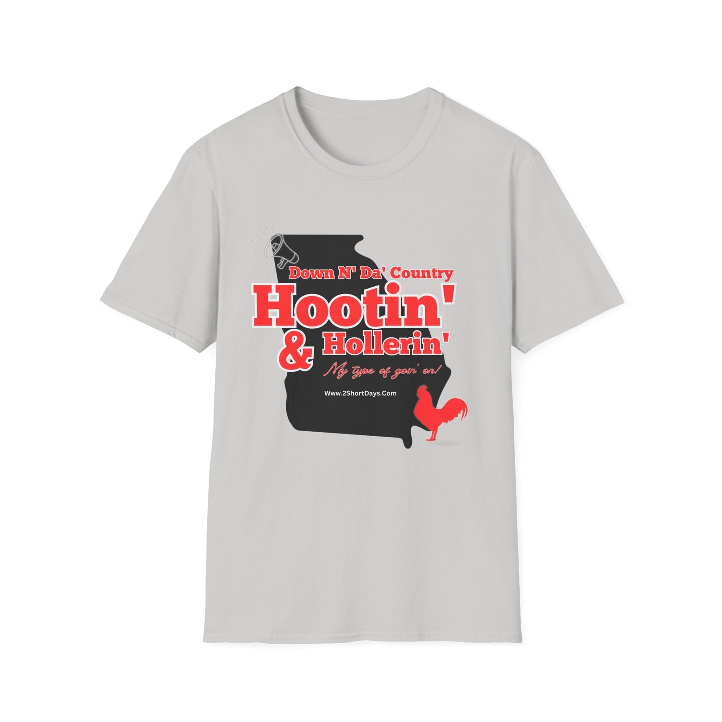 Hootin'& Hollerin' - Black - Unisex Softstyle T-Shirt, Casual Wear for Travel Lovers, Gift for Adventurers, Perfect for Road Trips, Summer Vibes